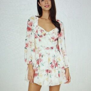 New! Yumi Kim Becca Dress Paradise Villa Ivory Floral Size Medium NWT
